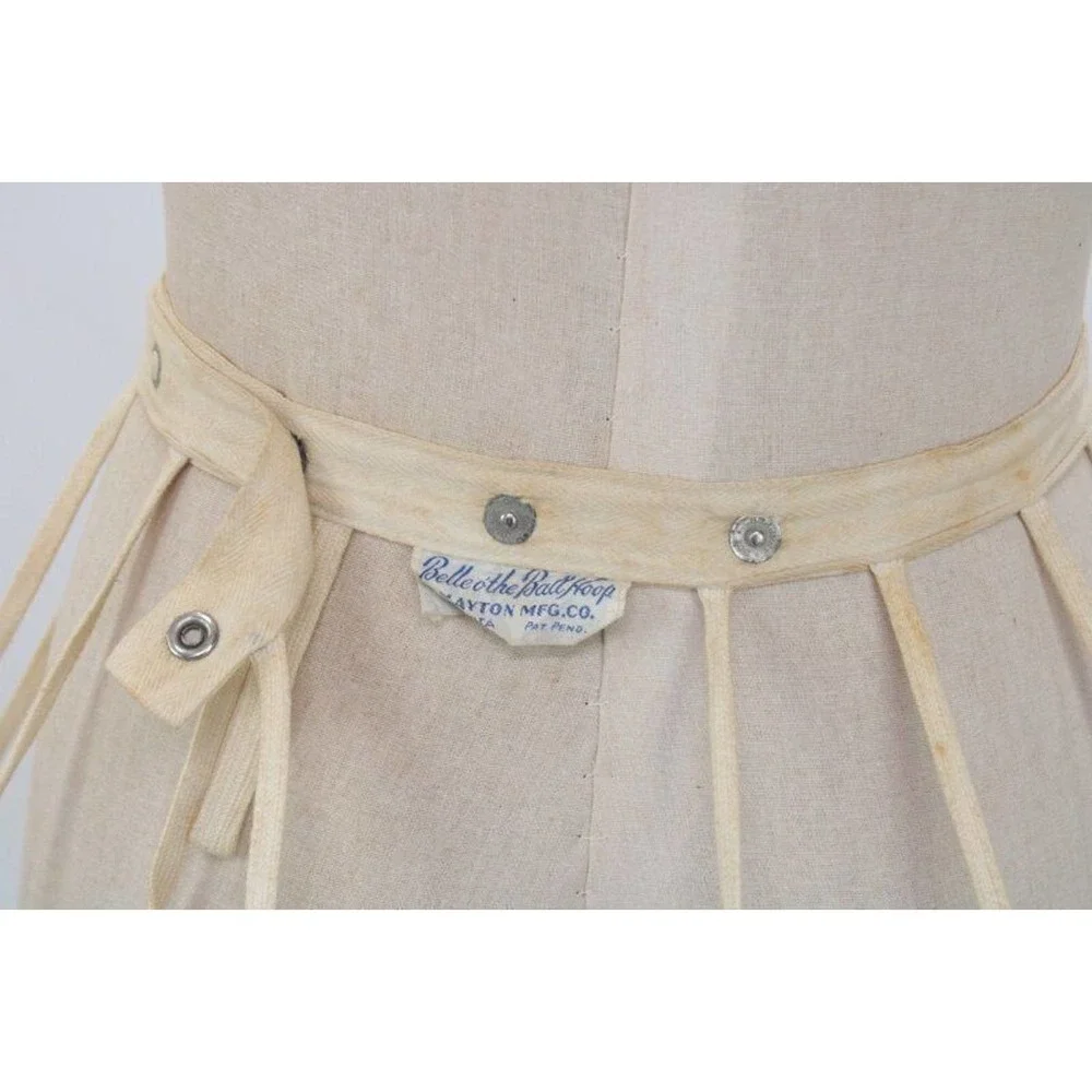 Vintage Collapsible Hoop Skirt Caged Crinoline Frame Belle O' the Ball with Case - Picture 8 of 17